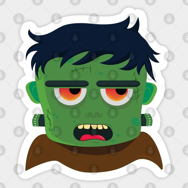 Halloween Monster, Frankenstein Sticker by jhive